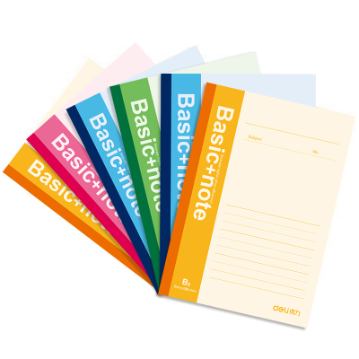 得力(deli)7663无线本笔记本(混)-50页-B5(单本)学生作业办公笔记本颜色随机7663（单本）50页