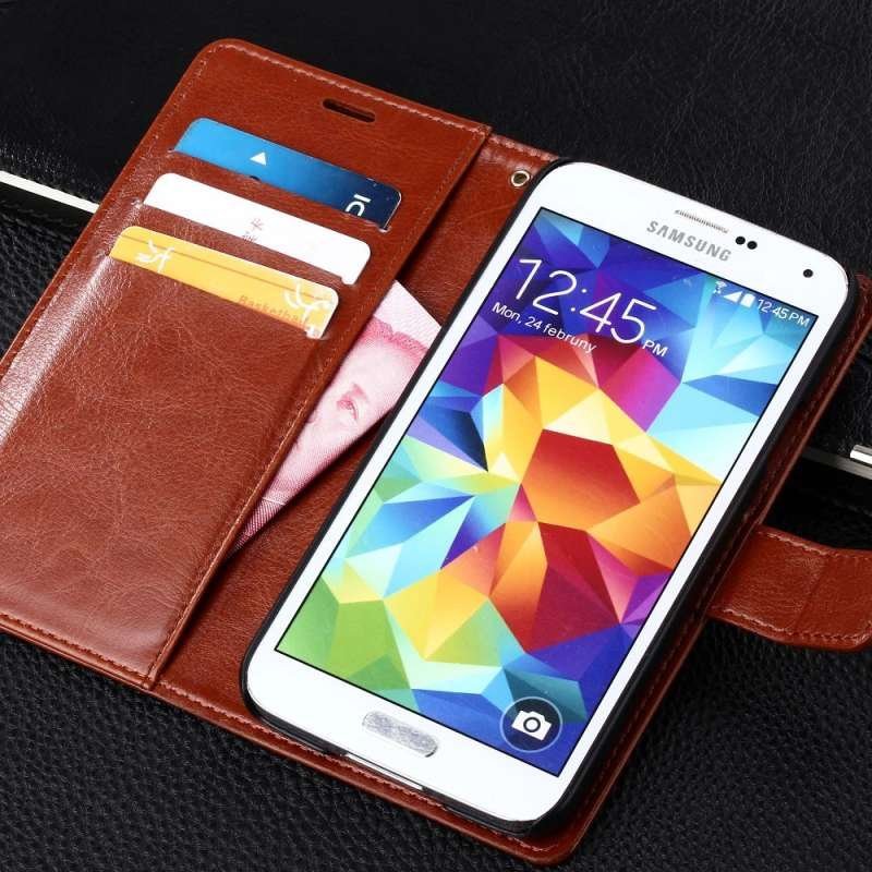 登品 三星galaxy s5手机套 钱包式皮套三星g9008v g9009d g9006v 保护