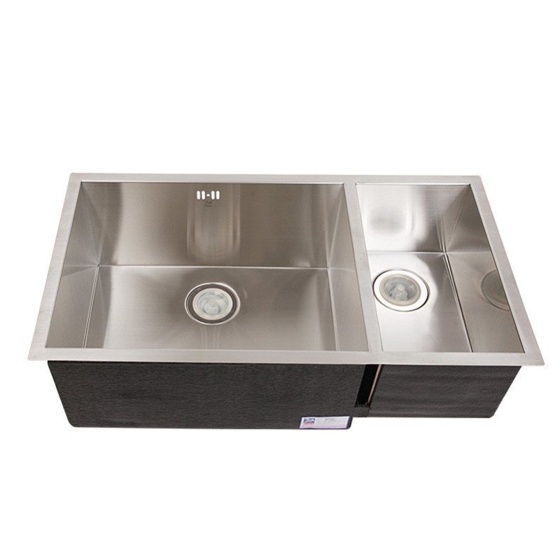 韩国进口白鸟水槽 不锈钢大双槽 厨房手工盆 台下盆sqs2311