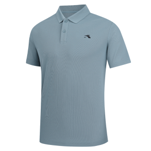 361°运动t恤男夏季新款常规休闲上衣翻领透气短袖652124126V