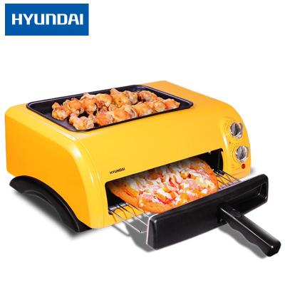 韩国现代（HYUNDAI）HK-15烘焙电烤箱 家用电烤箱 披萨烘烤机 15L烤煎炸一体机烤箱 煎烤箱