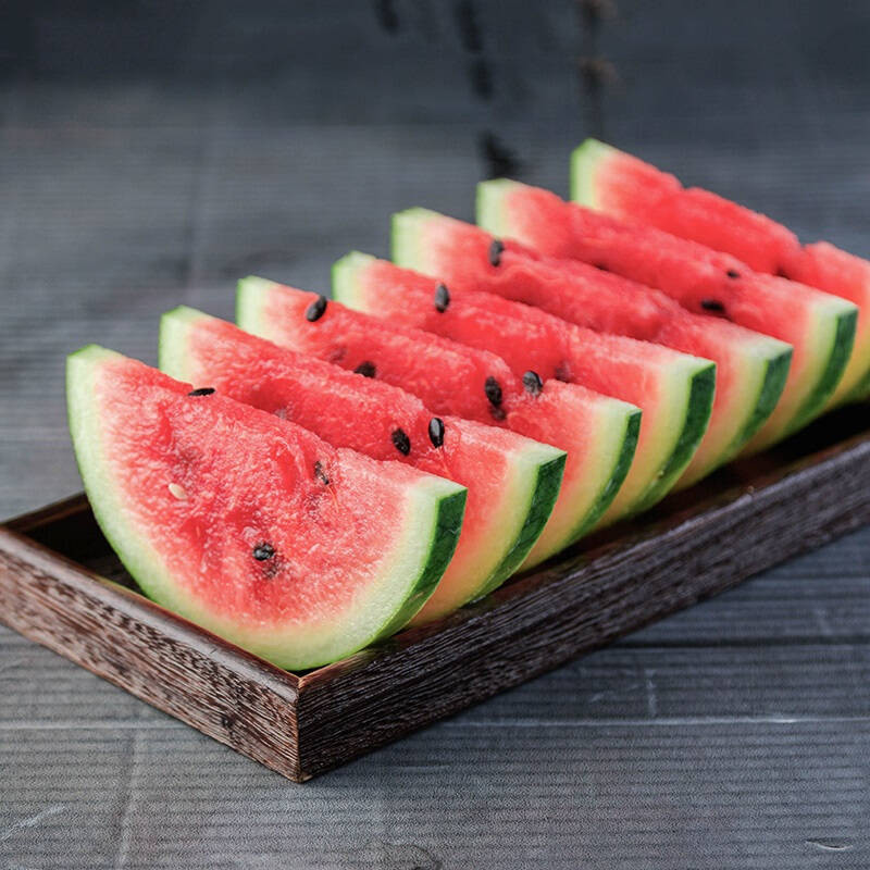 七果果 黑美人西瓜1个 约5斤 新鲜水果 产地直发qq