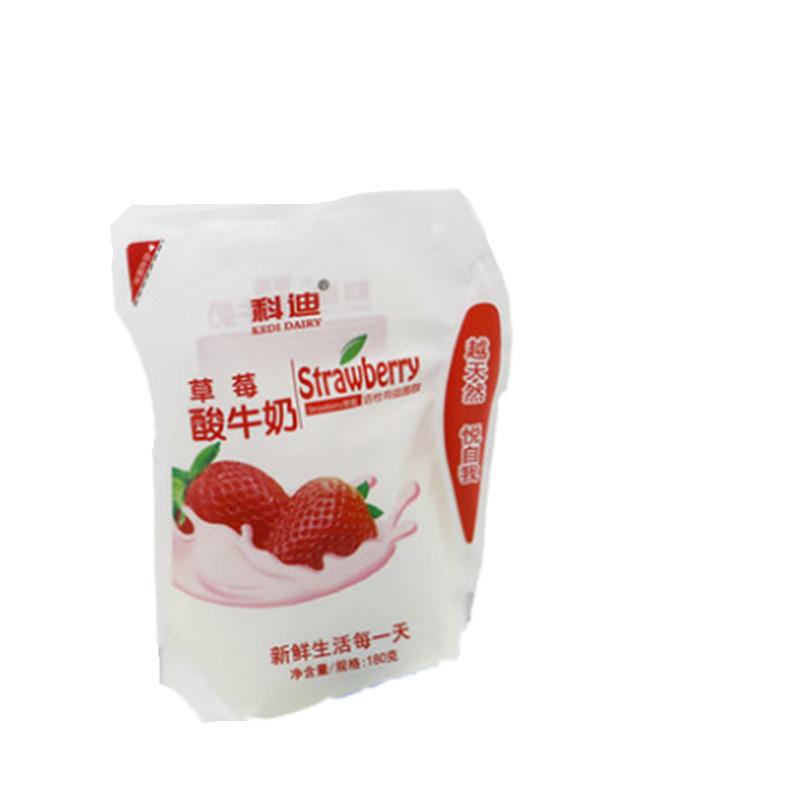 科迪 爱克林酸奶全脂风味酸乳酸牛奶草莓味 200gx10袋 产地直发