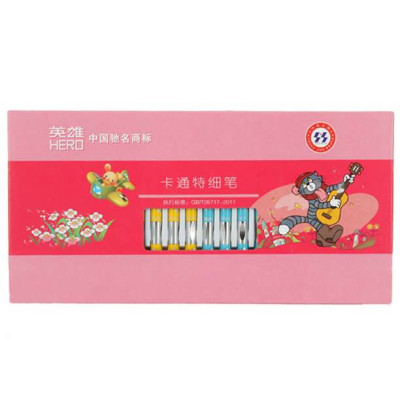 英雄HERO卡通特细钢笔(20支包装)-3106A