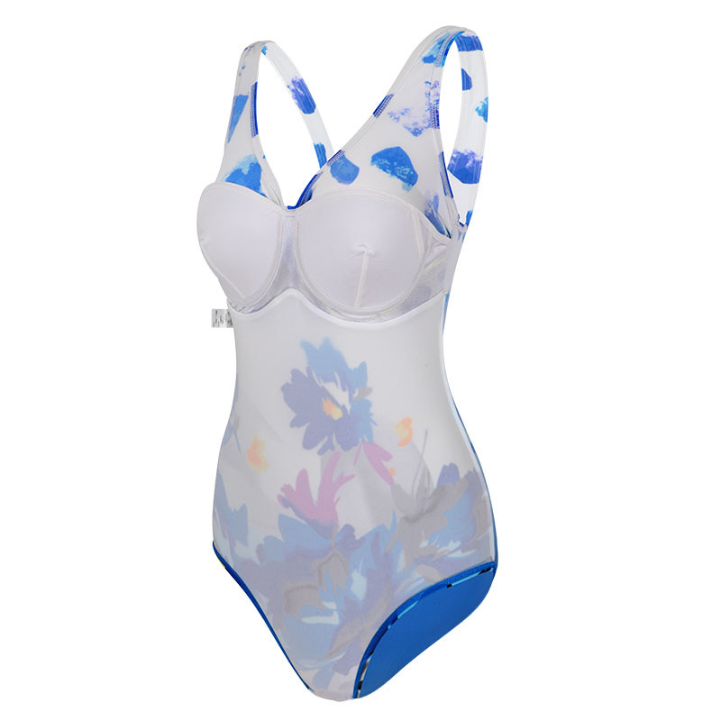 yingfa英发 女士印花连体三角泳衣y1717 舒适修身泳衣