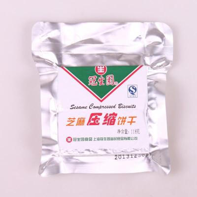 冠生园压缩饼干芝麻味118克袋装（户外国产零食上海特产饼干）