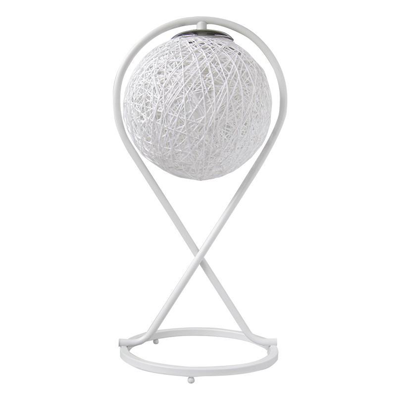 简约创意卧室台灯宜家可调光床头灯 藤球灯温馨房间灯麻球装饰灯