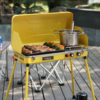 烧烤世家 迈克四代燃气烧烤炉 户外便携全套烧烤架家用烧烤箱 折叠