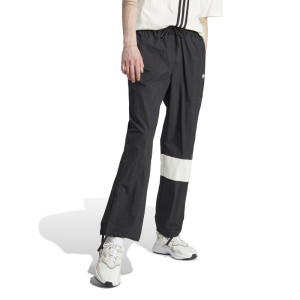 adidas originals三叶草 拼色Logo标识抽绳系带休闲裤 男款 黑色 HZ0705