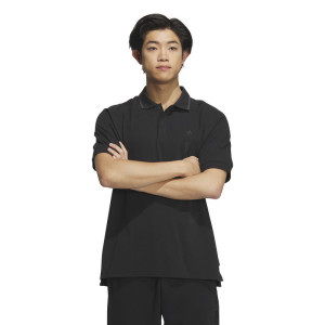 adidas Wuji Polo Shirt 武极系列 领口边饰运动休闲短袖Polo衫 男款 黑色 IP4914