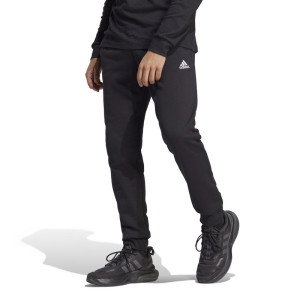 adidas Essentials 纯色Logo标识系带束脚运动裤 男款 黑色 HA4347