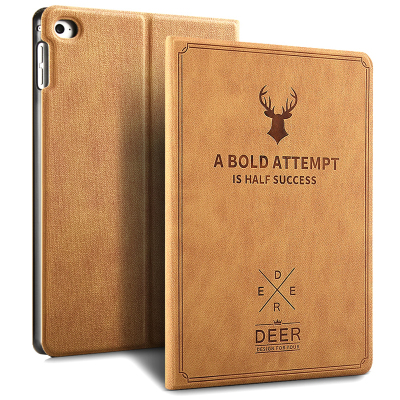 魅爱琳新iPad保护套/皮套外壳/商务复古全包防摔休眠乡村文艺苹果平板newipad9.72017新版A1822驼色-iPad-9.7(2017款)-