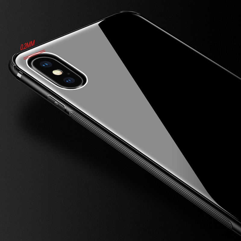 魅爱琳 iphonex/苹果10手机壳 钢化玻璃后盖手机套 保护外壳 保护壳