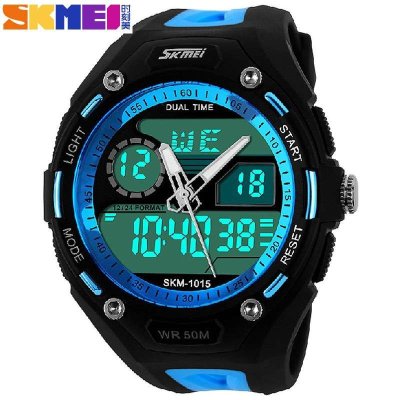 时刻美SKMEI双显运动手表潮流户外登山防水学生男表时尚LED电子表1015