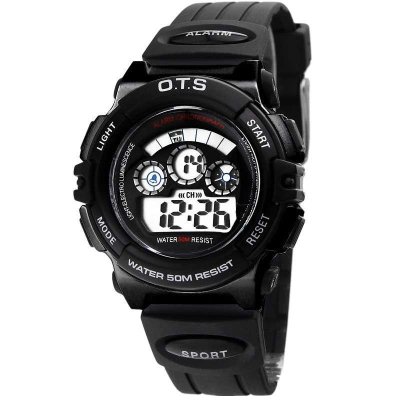 奥迪斯ots夜光表运动表防水表电子表七彩灯儿童表果冻表学生表833