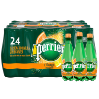 法国进口 巴黎水Perrier气泡矿泉水（橘子味） 塑料瓶装 500ML*24瓶/箱【商品较重多箱请分开下单】