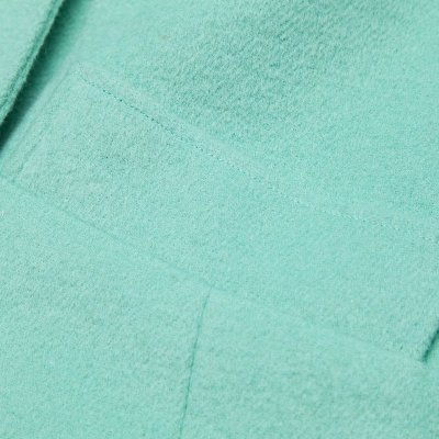 lagogo拉谷谷冬季纯色修身毛领毛呢大衣ddh973b602 海绿(53) l