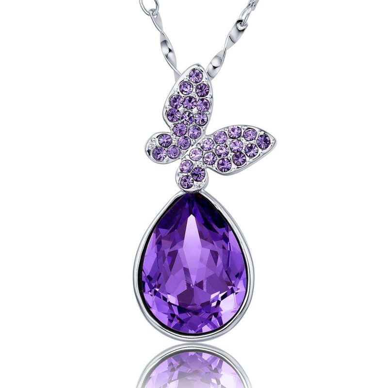 千寻海风(findwind)蝴蝶公主施华洛世奇元素水晶项链情人节七夕节圣诞