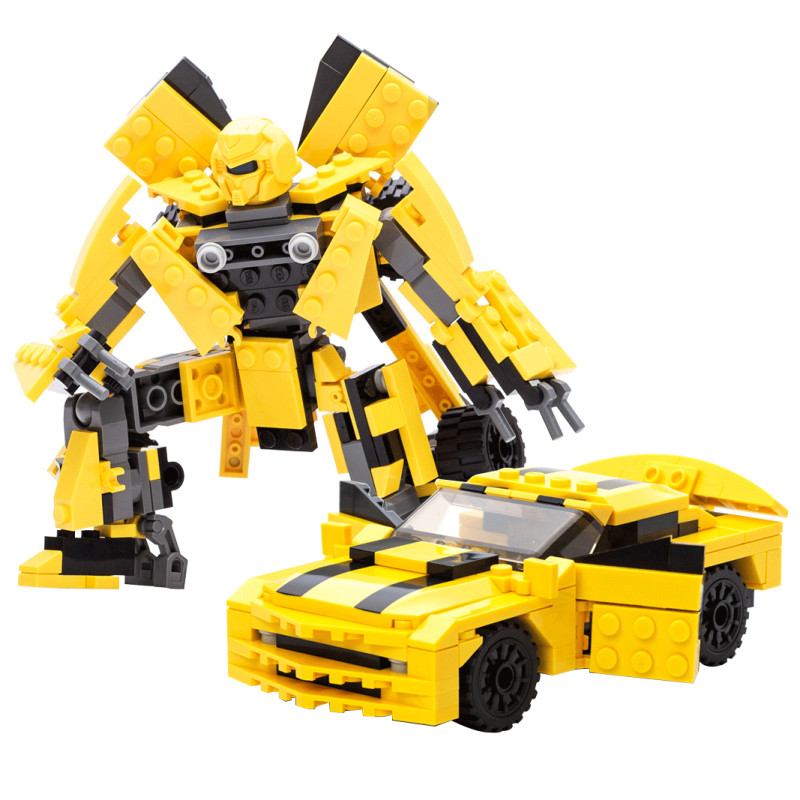 古迪积木拼装变形机器人金刚玩具 男孩组装大黄蜂