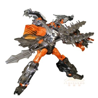 版汽车人博派狂派威震天红蜘蛛铁皮钢索恐龙车模天火大力神探长48cm