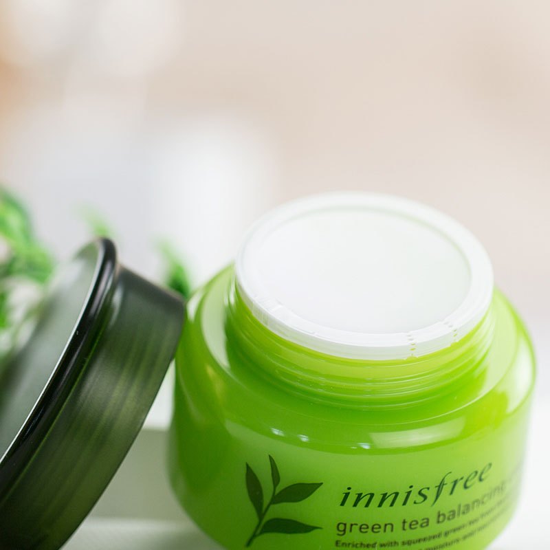 韩国进口innisfree悦诗风吟绿茶精萃平衡面霜50ml滋润补水保湿霜平衡