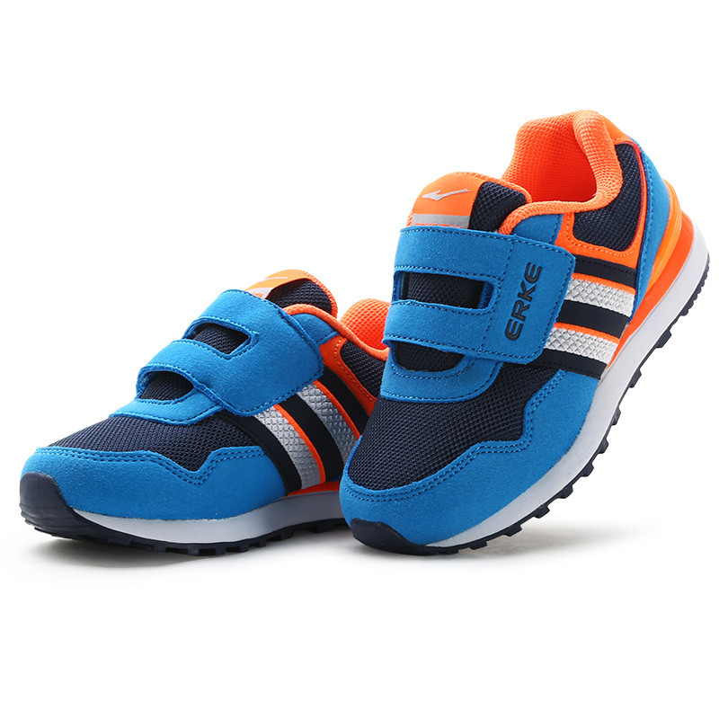 鸿星尔克童鞋新款男童儿童运动休闲鞋小童魔术贴休闲学步鞋男