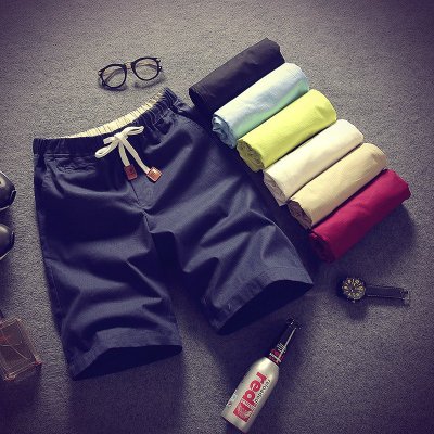 丹杰仕星座303-K95*97%棉 3%氨纶 新款日系抽绳休闲短裤七色P25小咖秀百搭潮