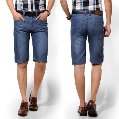 2016吉普盾NIANJEEP男士牛仔五分裤中裤男装5分宽松休闲商务马裤大码超簿清凉