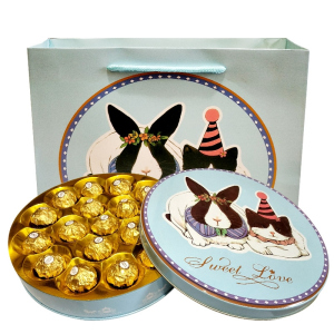 费列罗巧克力费列罗榛果威化巧克力铁盒装礼盒装18颗礼盒装小黄人卡通伴手礼