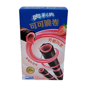 奥利奥可可脆卷盒装50g巧克力味香草抹茶草莓威化饼干休闲零食品