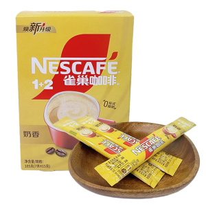 NESCAFE雀巢咖啡1+2奶香拿铁意式浓醇7条盒装速溶即溶咖啡冲饮品