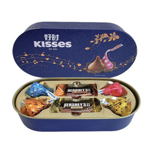 Hershey’s好时之吻牛奶巧克力4+2颗推拉铁盒结婚成品喜糖礼盒装
