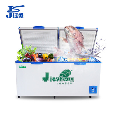 捷盛（JS）SLWD4-779F 商用超大容量卧式冷柜冰柜 双顶开门冷藏冷冻商用转换柜 茶叶柜 大容量带锁冰柜冷柜