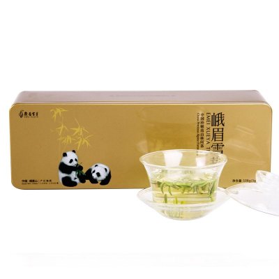 2020年新茶峨眉雪芽金禅心108克茶叶礼盒明前春茶绿茶