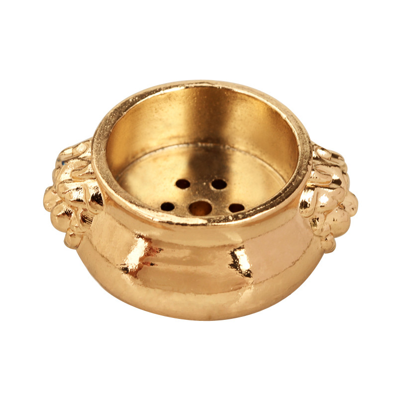 合金拇指香插摆件 双狮小香炉摆件供奉 用品家居装饰工艺品摆设