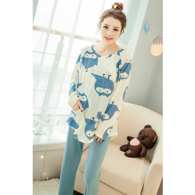 幽默狗 休闲棉质家居服 舒适全棉月子服哺乳衣喂奶孕妇睡衣 呵护宝妈