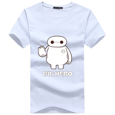 男士T恤夏季新款男士青少年卡通印花T恤男棉短袖男装夏季大码短袖