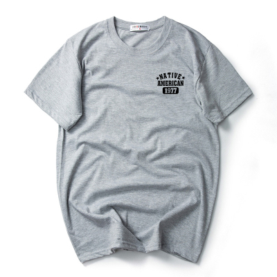 大码男t夏季新款男士短袖纯棉T恤男生校园风加肥加大码t恤男肥佬胖子服上衣服