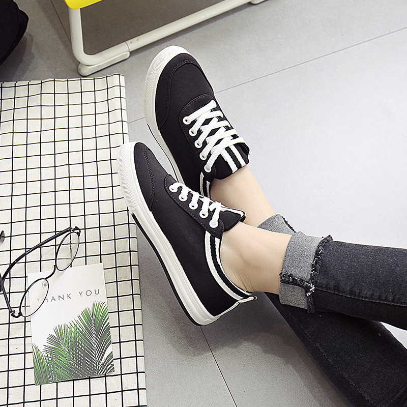 女鞋春夏季鞋子女春2017新款女生百搭韩版学生白鞋女帆布鞋小白鞋女