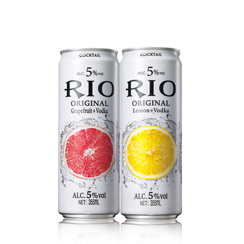 【两罐装】rio s罐 锐澳新品5度微醺鸡尾酒套餐 355ml*2罐