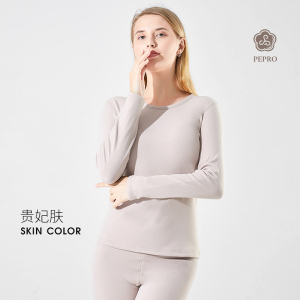 猫人男女士双层芃芃绒加厚恒温保暖内衣套装2025年新款抑菌圆领棉毛衫400g重