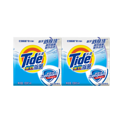 tide 汰渍 舒肤佳无磷洗衣皂 126克x4/件 2件装