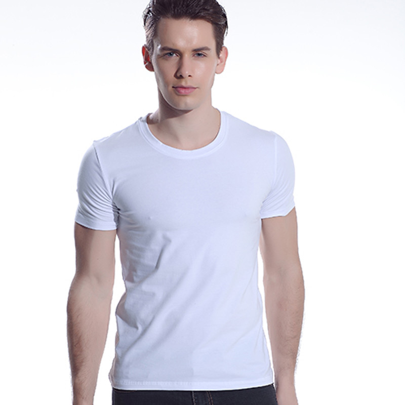 依兰露男士内衣短袖半袖背心纯棉圆领v领打底衫紧身t恤薄汗衫修身