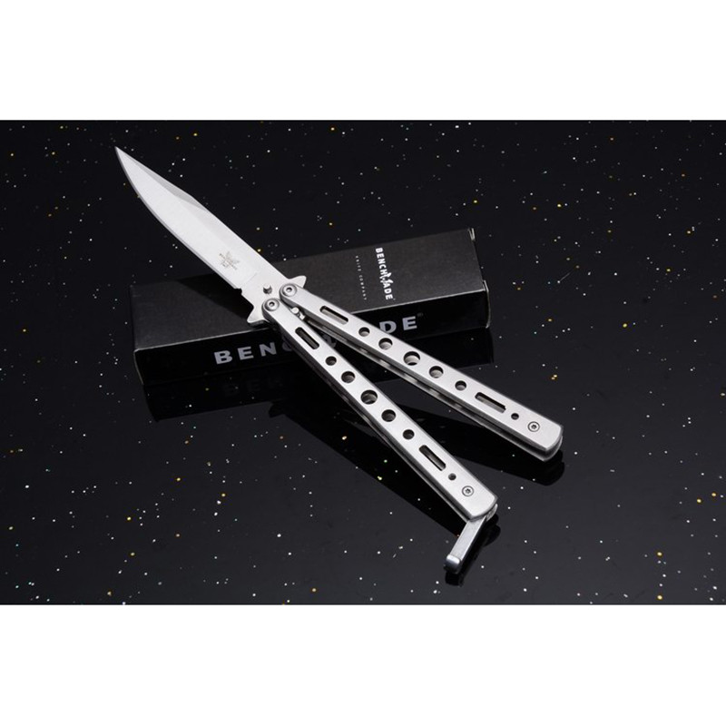 致观 蝴蝶甩刀开刃甩出刀 全钢练习刀 折刀 折叠刀 户外野营刀 防身