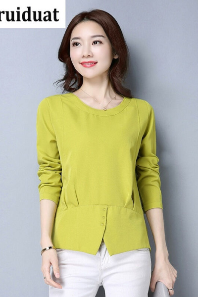 Kruidvat长袖t恤女2017春新款韩版大码宽松体恤打底衫B078