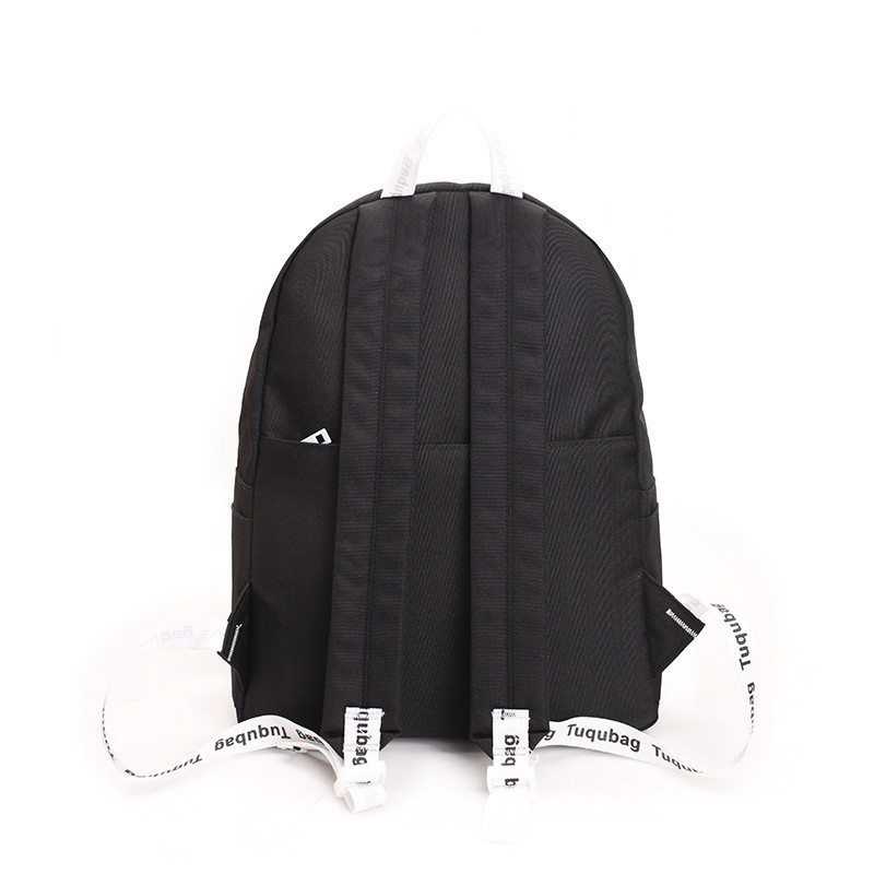 韩国字母肩带双肩包女男潮流学院风简约学生书包女韩版原宿背包