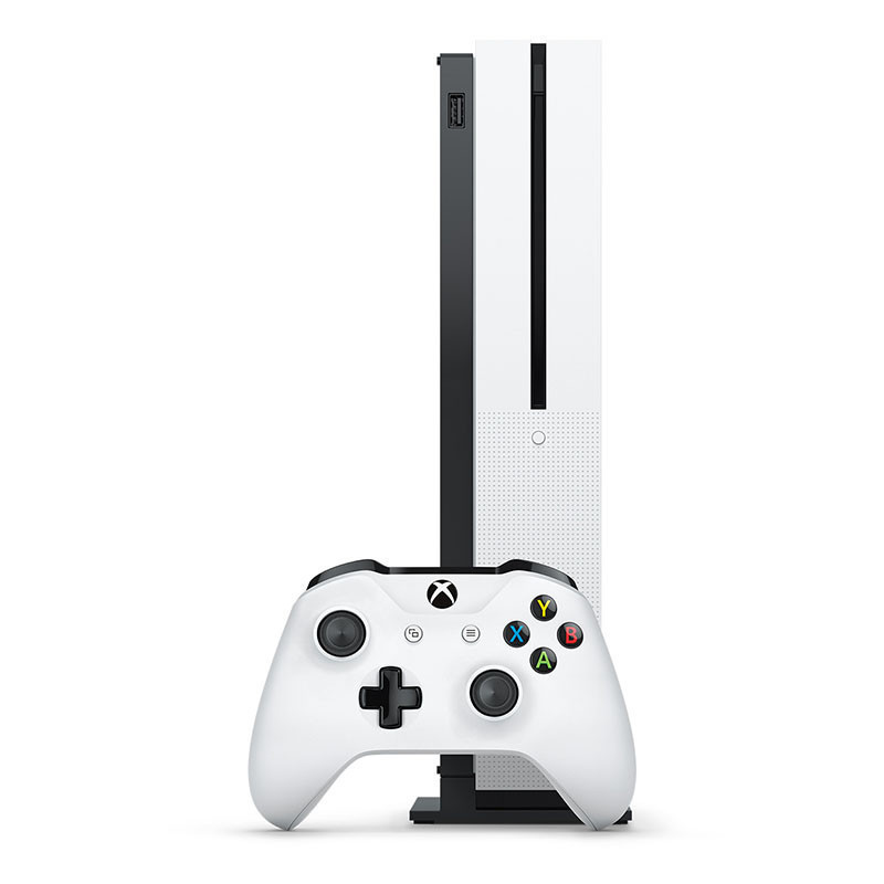 微软(microsoft) xbox one s 家庭娱乐体感游戏主机 500g白双手柄
