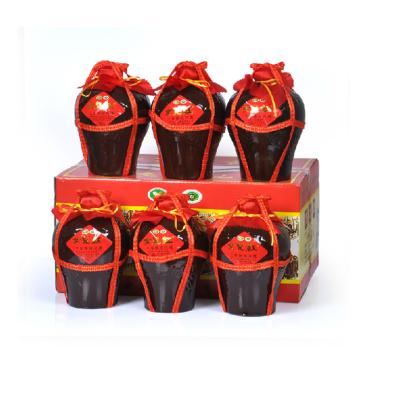 绍兴黄酒女儿红陶坛绍兴酒陈酿糯米花雕酒1L*6坛(整箱)