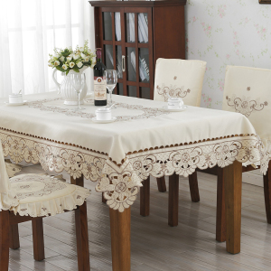 幸福派 茶几桌布餐垫蕾丝餐桌布长方形布艺台布欧式圆形桌布家用中式桌布盖布