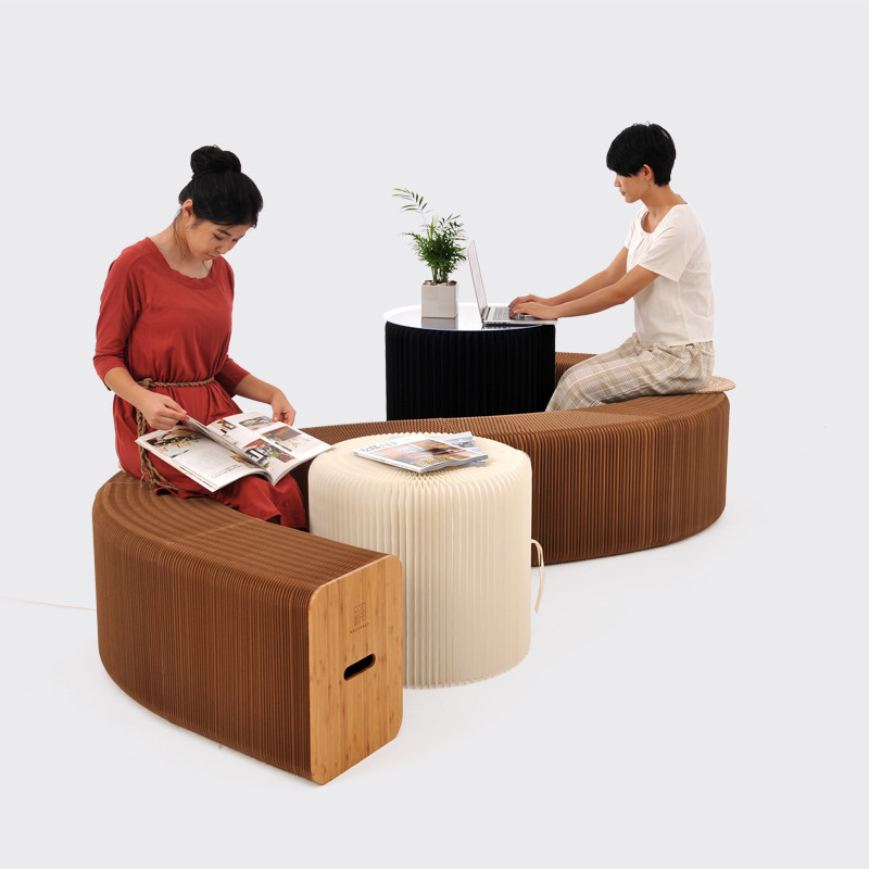 淮木沙发1 淮木 时尚个性手风琴式可折叠创意椅子 文艺范拉伸家具凳子